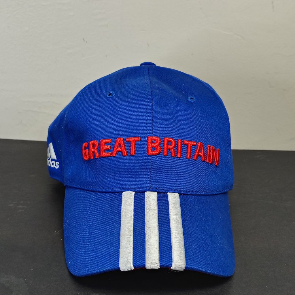 Adidas Team Great Britain Hat Cap Strap Back Victo Blue Vivid Red London 2012